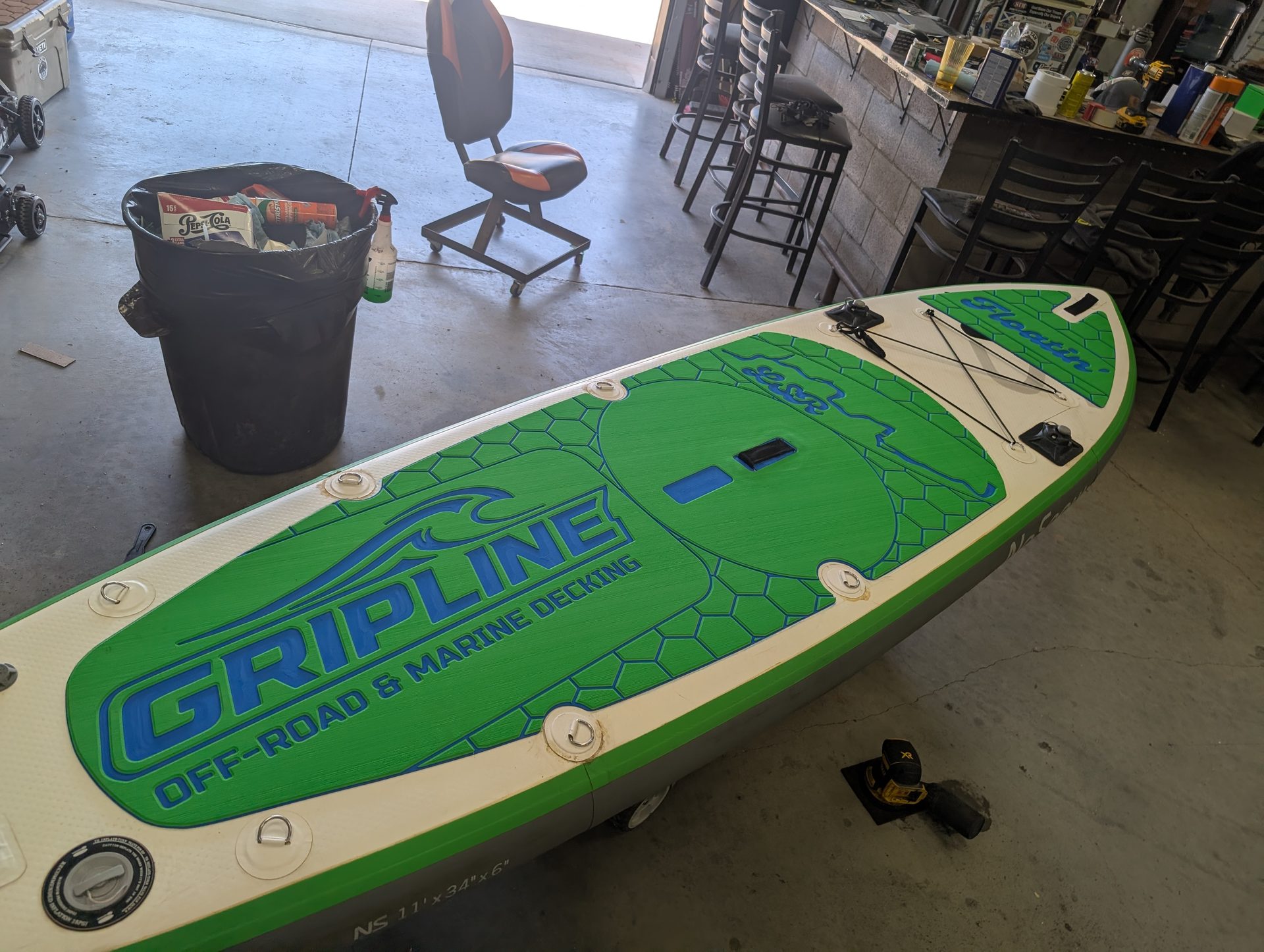 Board pad laid up in the shop